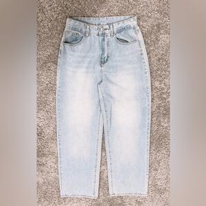 SHEIN Light Blue Denim Jeans color: White wash